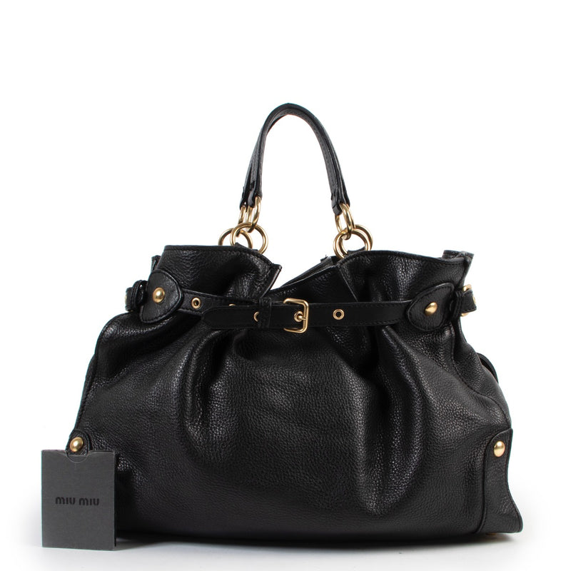 Buy an authentic second hand Miu Miu Black Shoulder Bag at Labellov