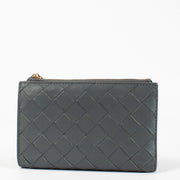 shop 100% authentic second hand Bottega Veneta Blue Intrecciato Leather Wallet on Labellov.com