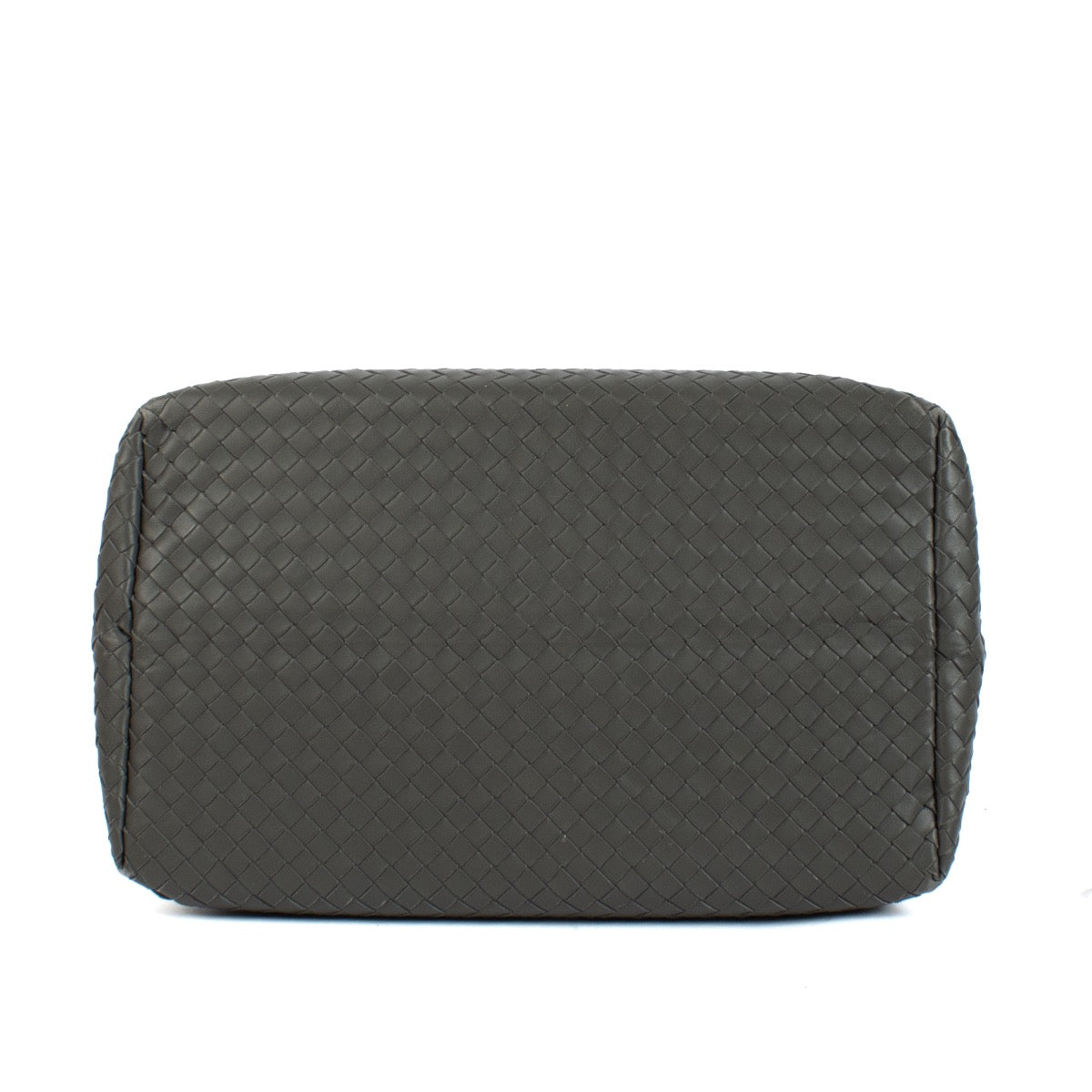 Shop safe online at Labellov in Antwerp and Knokke this 100% authentic second hand Bottega Veneta Grey Intrecciato Top Handle Bag