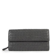 Buy online an authentic second hand Bottega Veneta Grey Intrecciato Long Wallet in very good condition at Labellov in Antwerp.