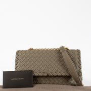 shop 100% authentic second hand Bottega Veneta Grey Intrecciato Small Olimpia Bag on Labellov.com