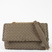 shop 100% authentic second hand Bottega Veneta Grey Intrecciato Small Olimpia Bag on Labellov.com