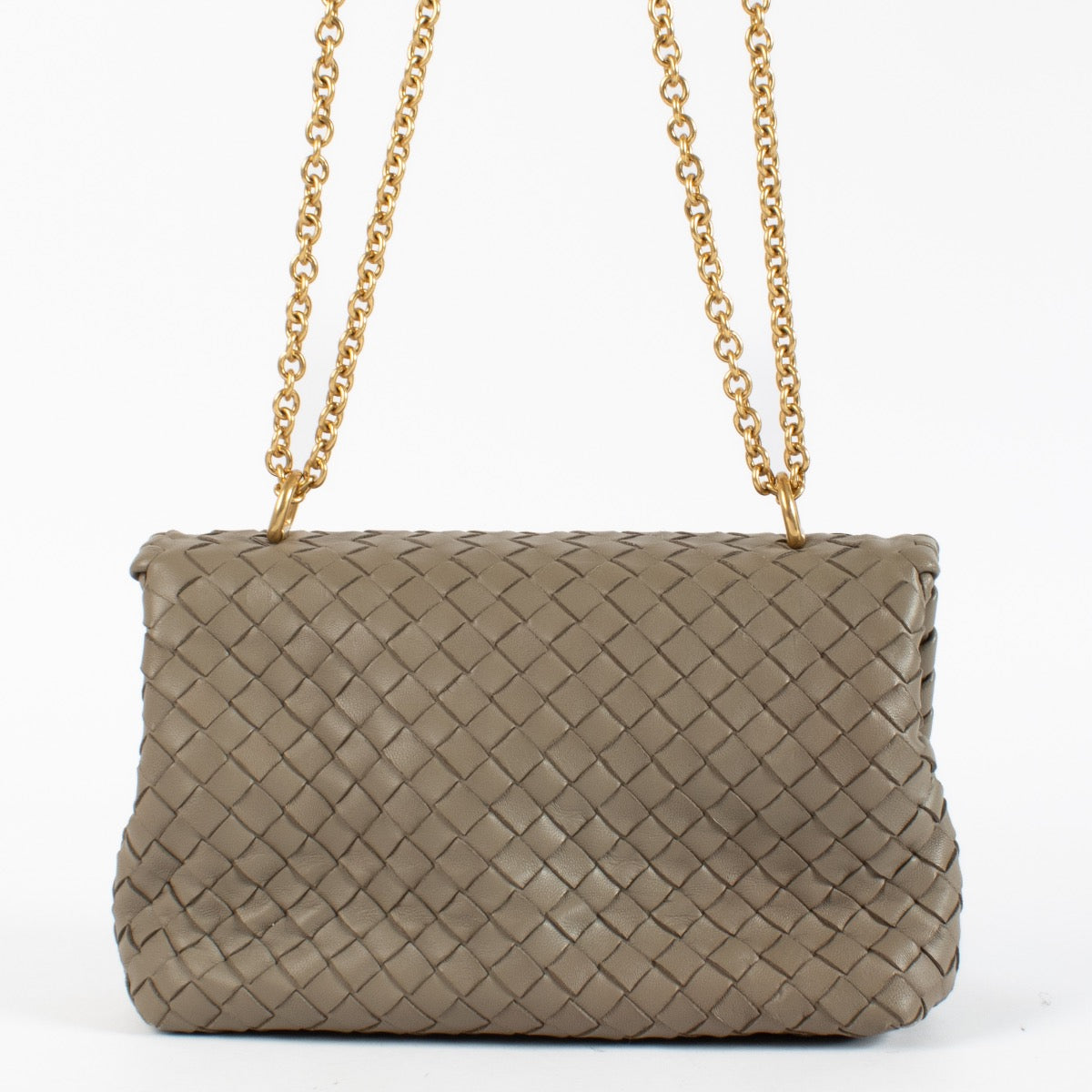 shop 100% authentic second hand Bottega Veneta Grey Intrecciato Small Olimpia Bag on Labellov.com