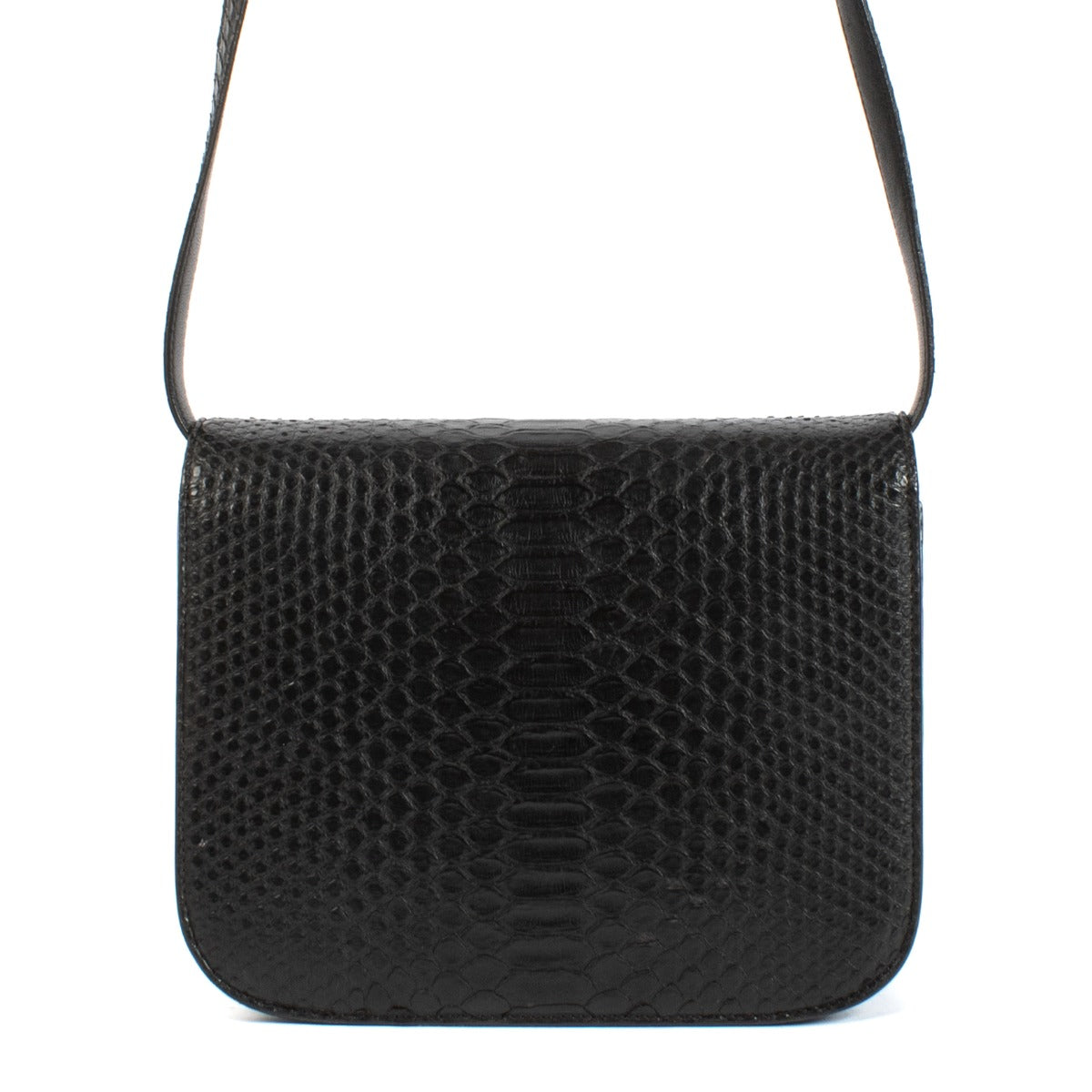Sac Celine Classic Box moyen en python noir