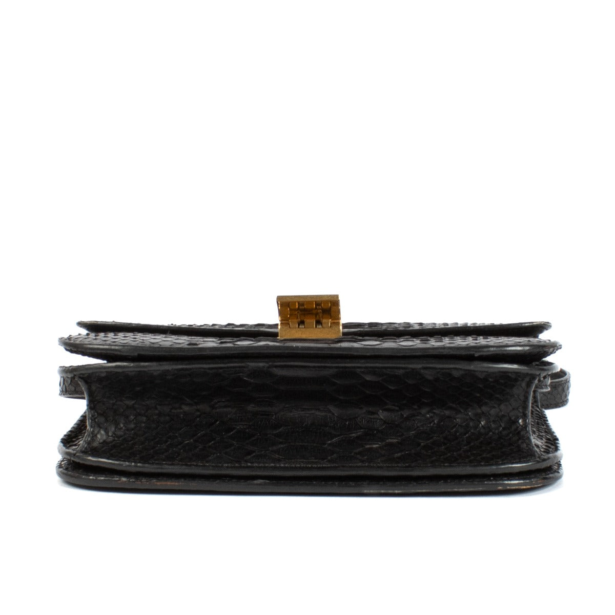 Sac Celine Classic Box moyen en python noir