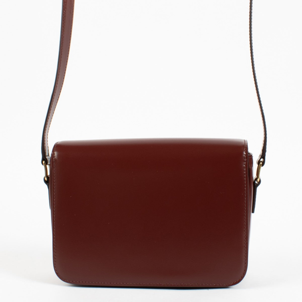 Celine Burgundy Shiny Calfskin Teen Triomphe Bag