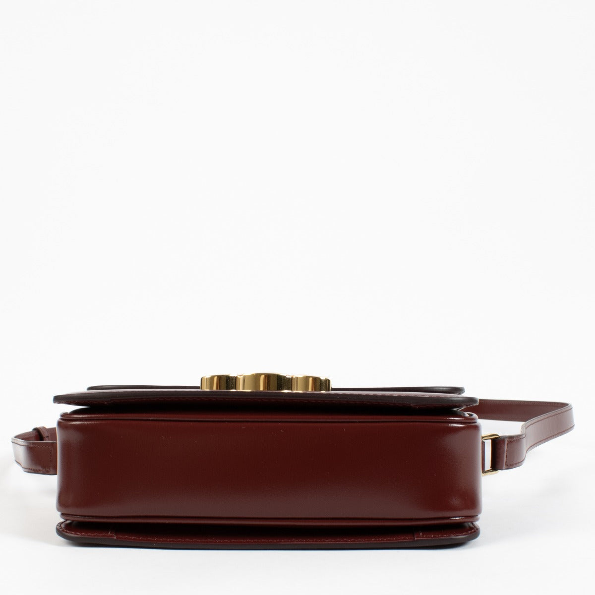 Celine Burgundy Shiny Calfskin Teen Triomphe Bag