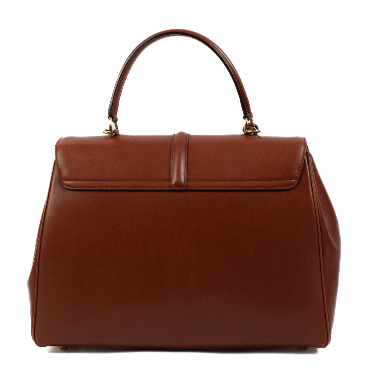 Shop 100% authentic secondhand Céline Brown Smooth Leather Classique 16 Top Handle on Labellov.com