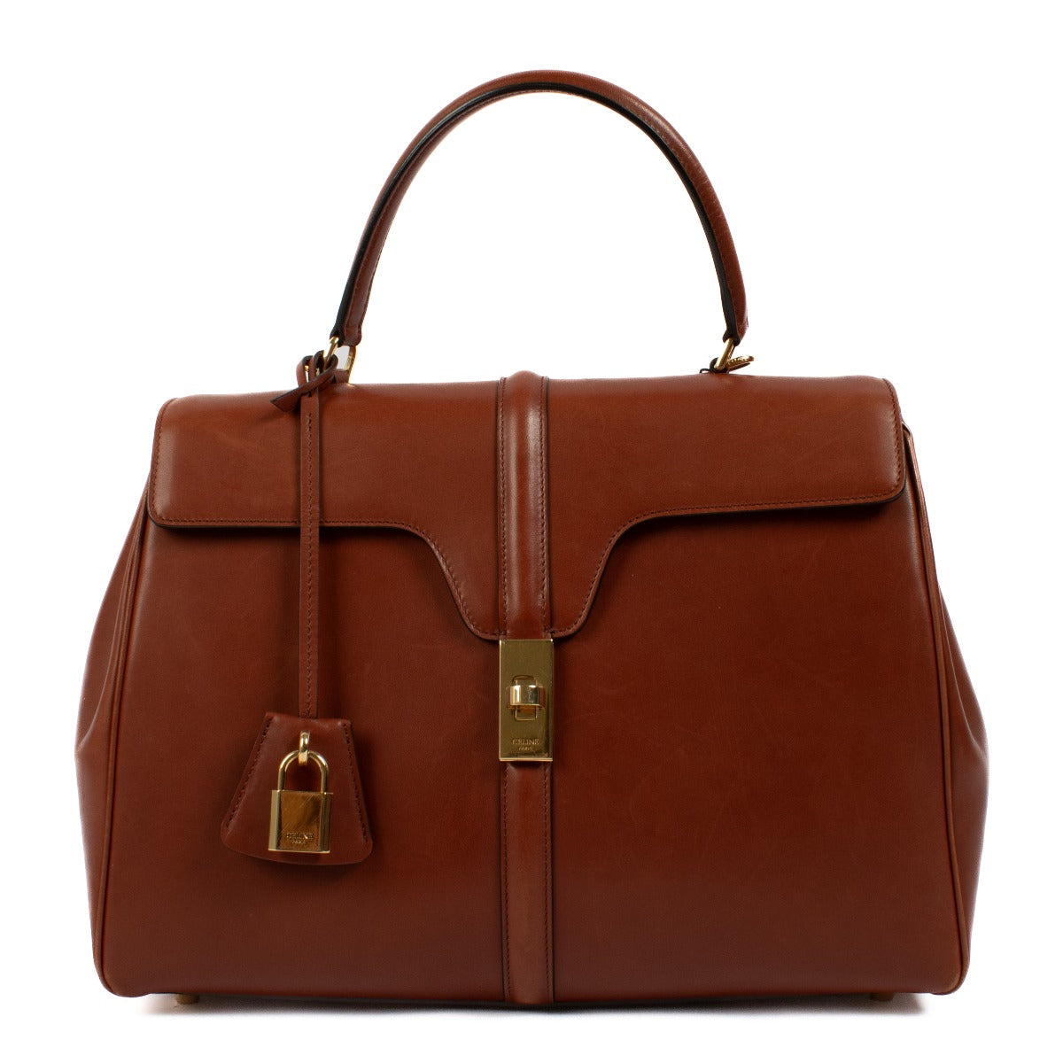 Celine Teck Natural Calfskin Classique 16 Bag