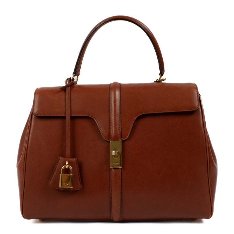 Celine Teck Natural Calfskin Classique 16 Bag