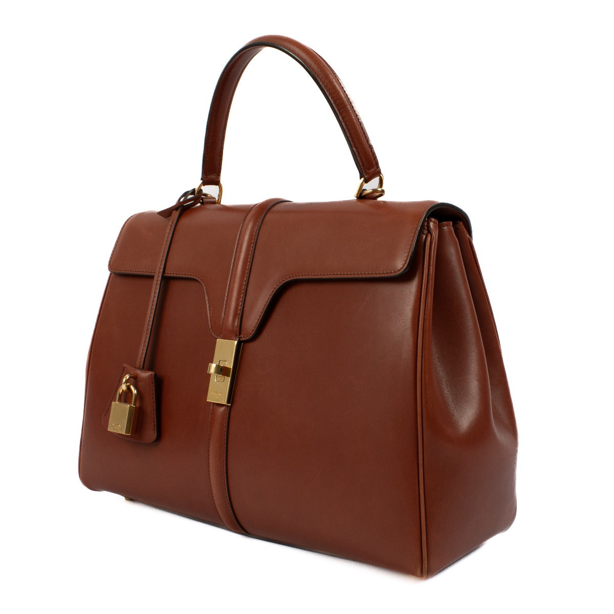Celine Teck Natural Calfskin Classique 16 Bag
