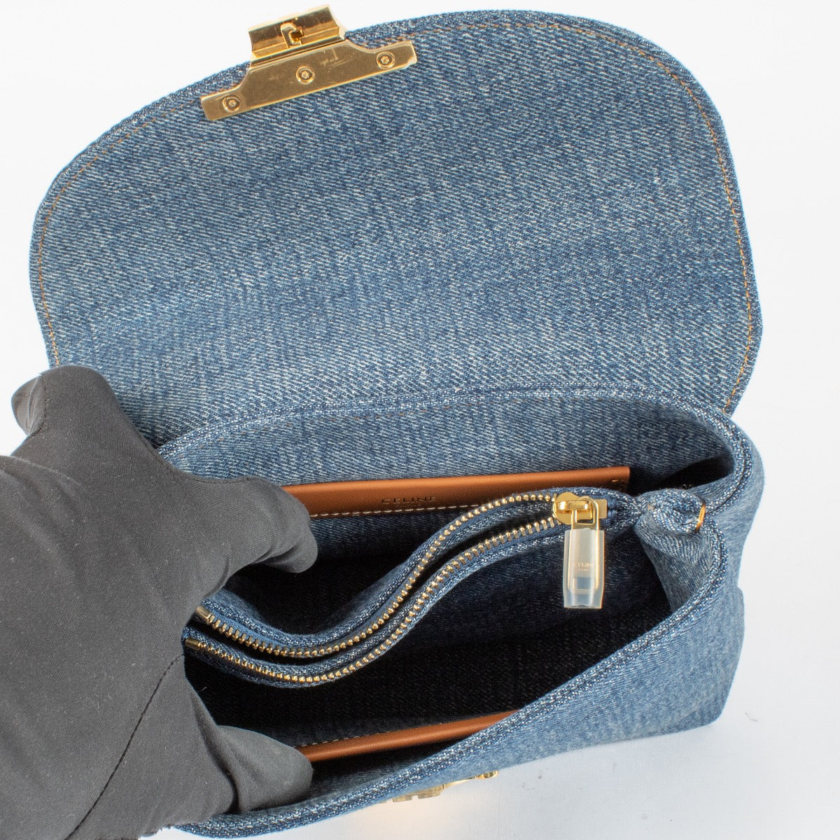shop 100% authentic second hand Celine Blue Denim Teen Nino Bag on Labellov.com