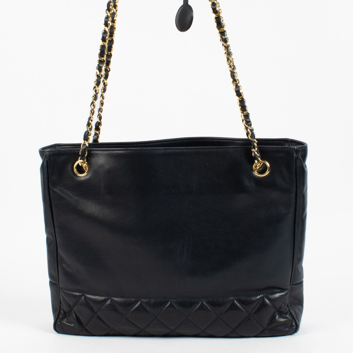 shop 100% authentic second hand Chanel Blue Vintage Leather Tote Bag on Labellov.com