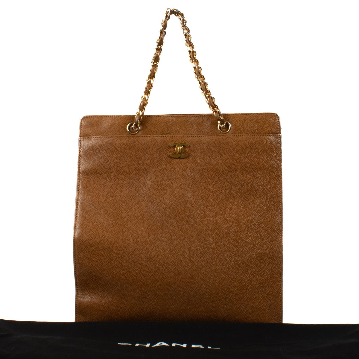 shop 100% authentic second hand Chanel Vintage Camel Caviar Leather Tote Bag on Labellov.com