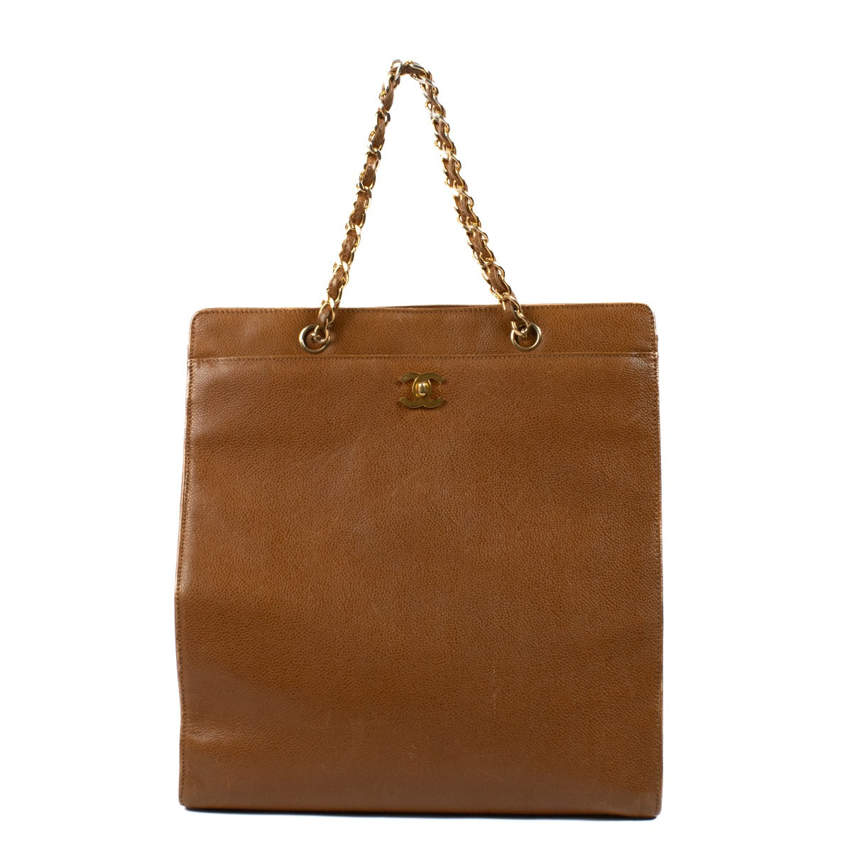 shop 100% authentic second hand Chanel Vintage Camel Caviar Leather Tote Bag on Labellov.com