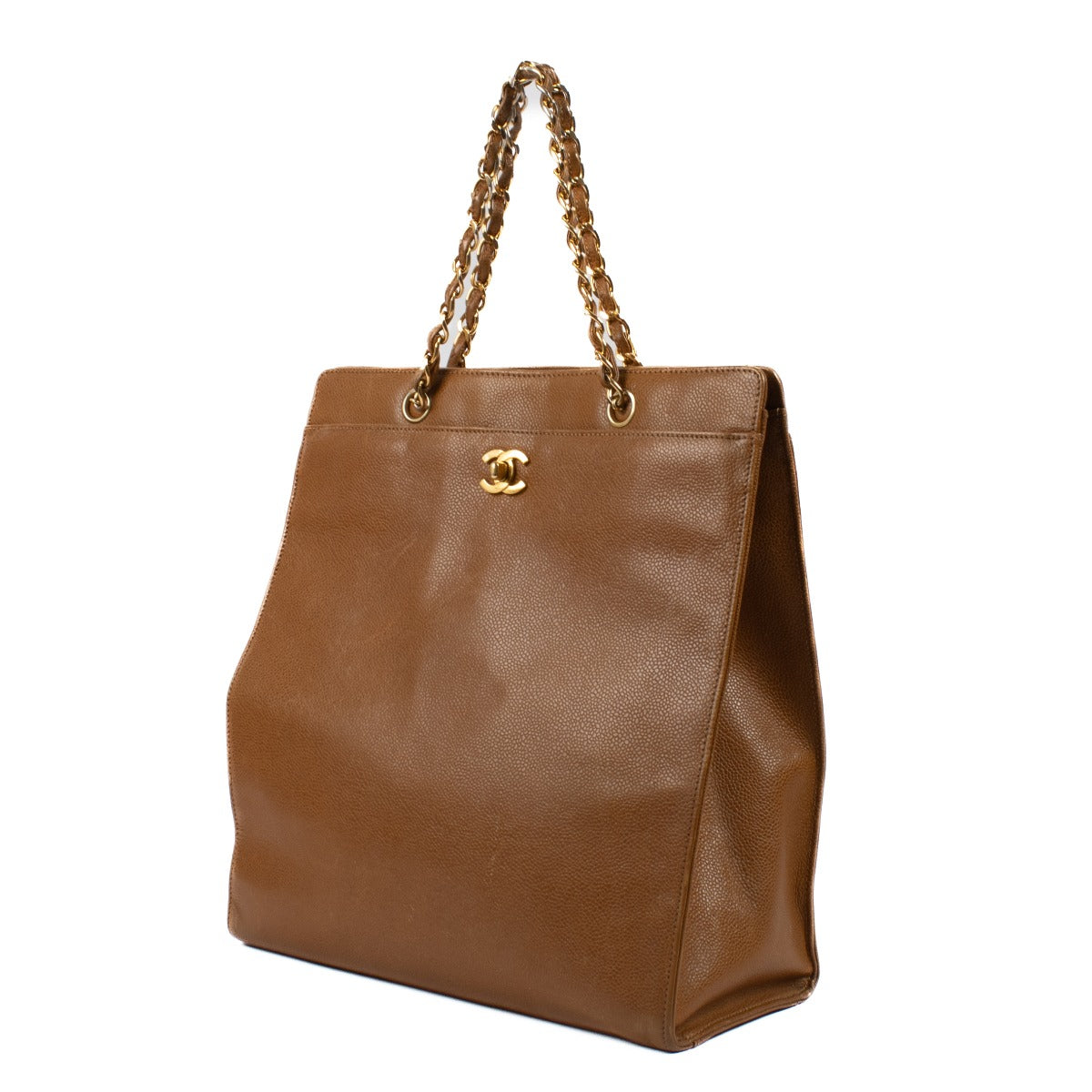 shop 100% authentic second hand Chanel Vintage Camel Caviar Leather Tote Bag on Labellov.com
