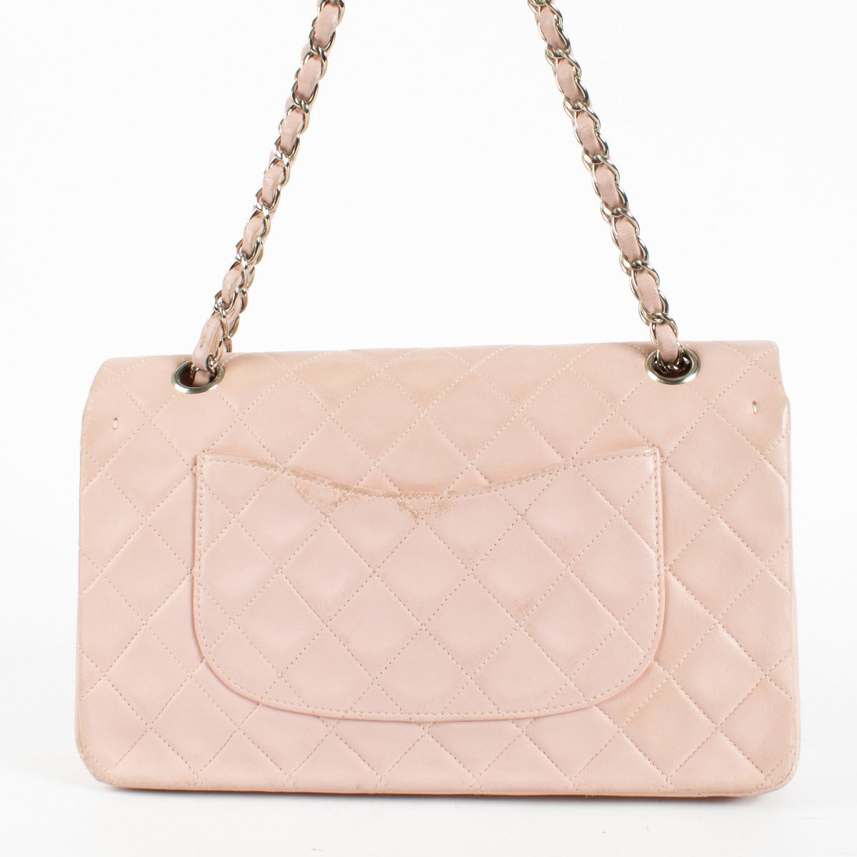 Authentic second-hand Chanel Vintage Pink Lambskin Classic Medium Flap Bag on labellov.com