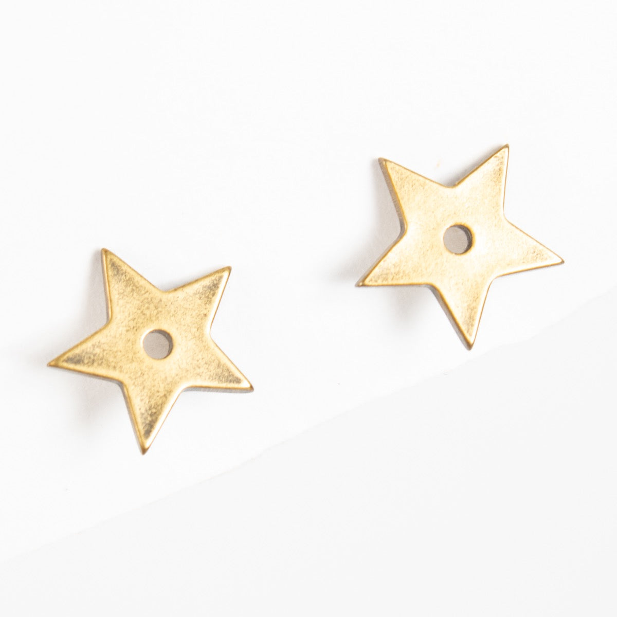 Dior gold-tone star and pearl earrings with Dior logo engraving at Labellov.com.