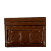 shop 100% authentic second hand Gucci Brown Calfskin GG Matelasse Card Holder on Labellov.com