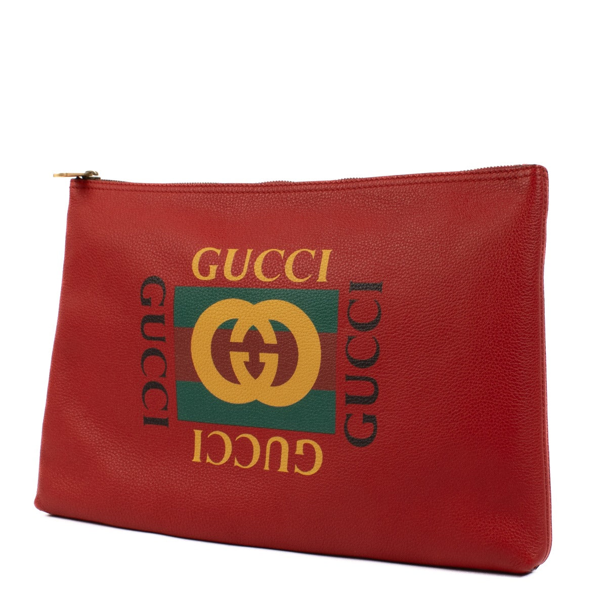 shop 100% authentic second hand Gucci Red Logo Portfolio Sleeve on Labellov.com