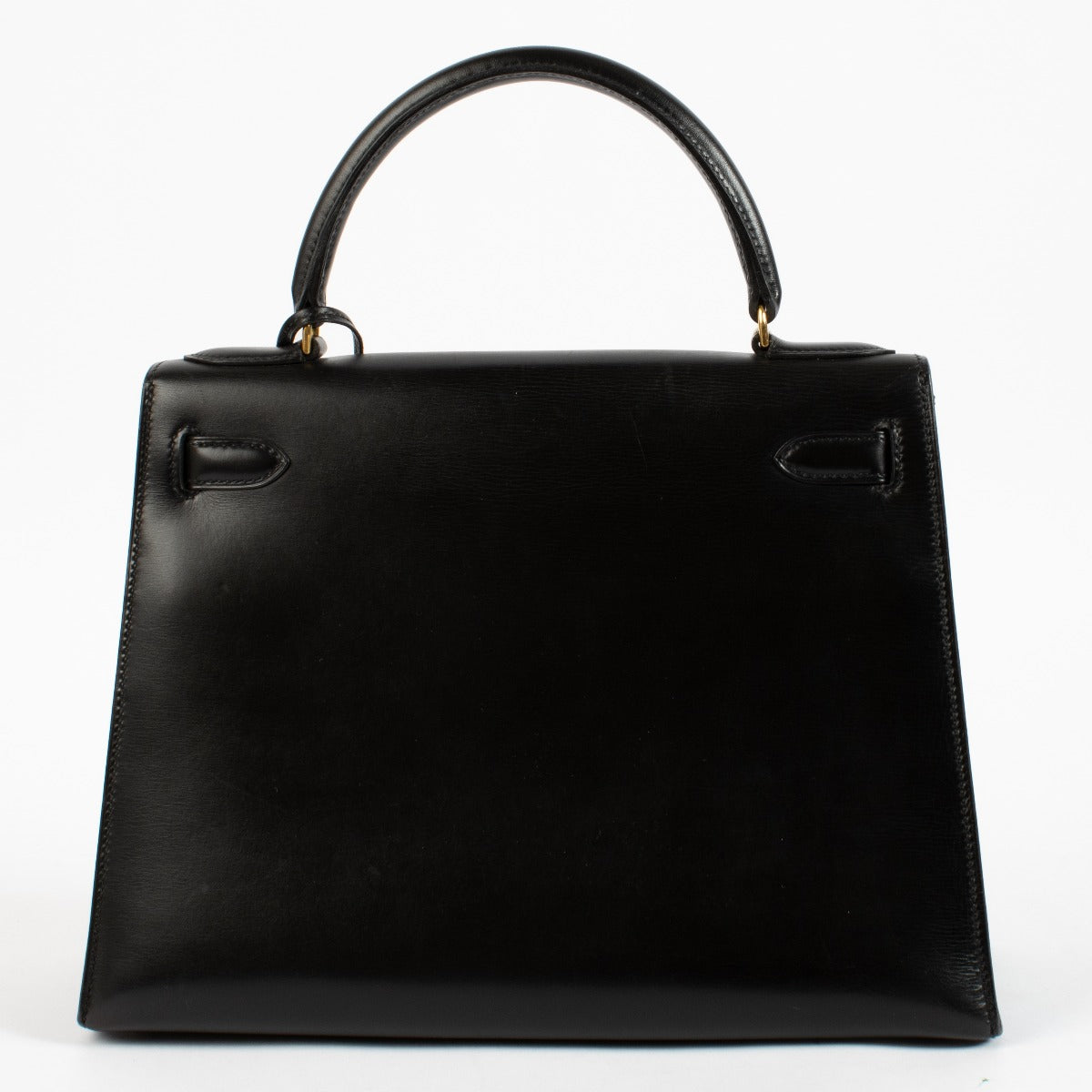 Hermès Vintage Kelly 28 Box Noir GHW