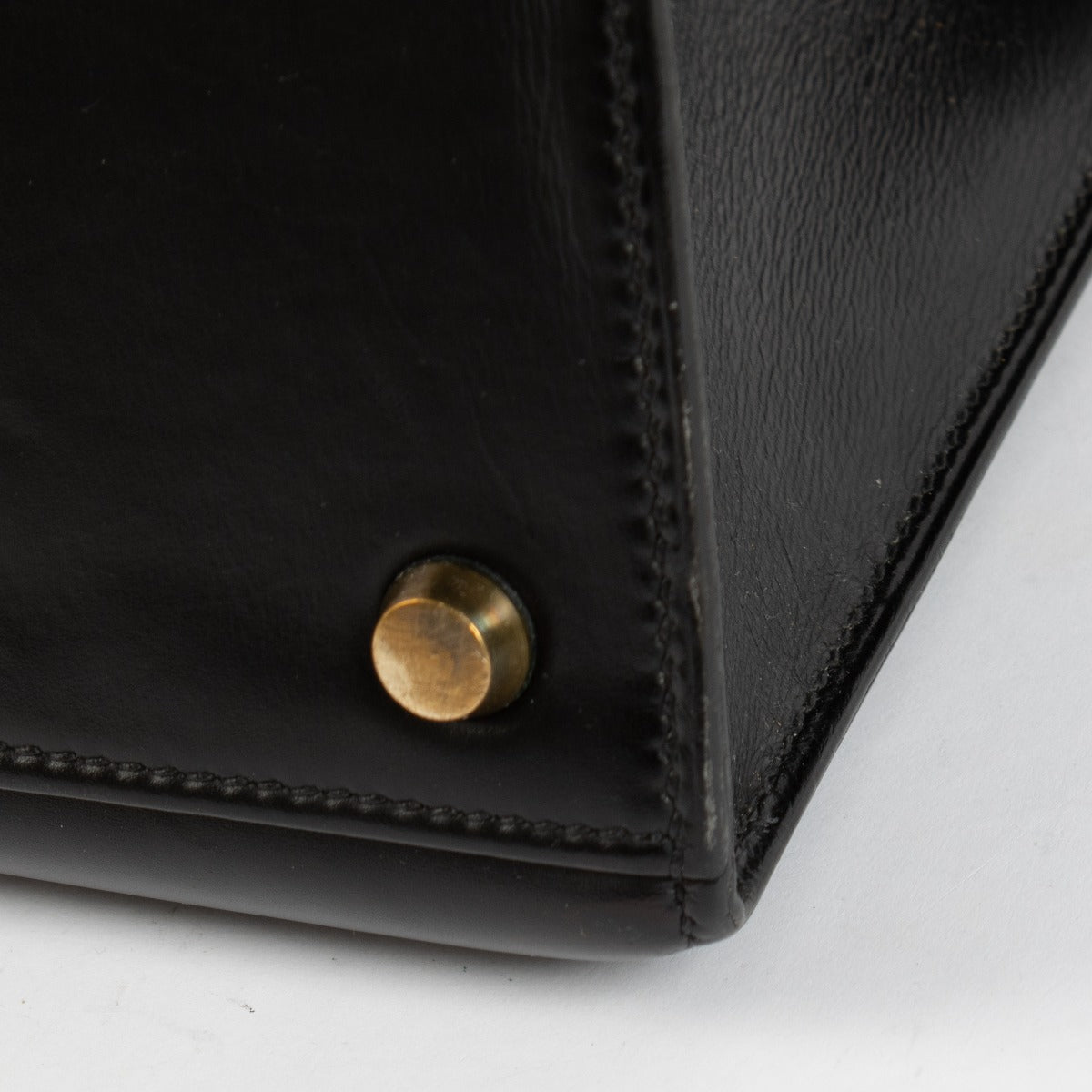 Hermès Vintage Kelly 28 Box Noir GHW