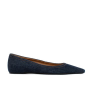 Shop safe online at Labellov in Antwerp and Knokke this 100% authentic second hand Toteme Blue Denim Square Toe Flats - Size 37