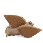 Shop safe online at Labellov in Antwerp and Knokke this 100% authentic second hand Valentino Garavani Pink Leather Rockstud Caged 65 Pumps - Size 37