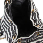 Shop safe online at Labellov in Antwerp this 100% authentic second hand Burberry Black and White Striped Nylon Rucksack Backpack