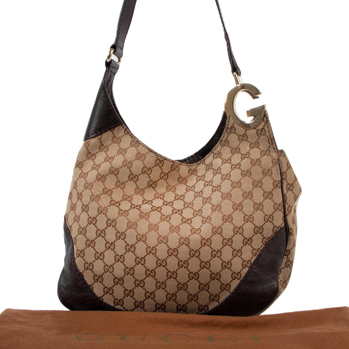 Gucci GG Canvas Charlotte Hobo bag online for the best price , shop vintage safe online secondhand at Labellov
