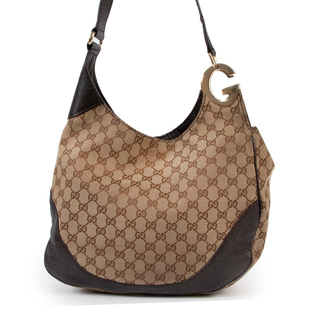 Gucci GG Canvas Charlotte Hobo bag online for the best price , shop vintage safe online secondhand at Labellov