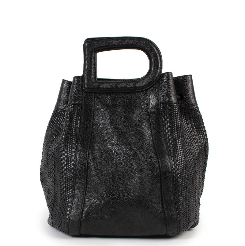 Buy Delvaux Black Toile de Cuire Shoulder bag safe at Labellov for the best price