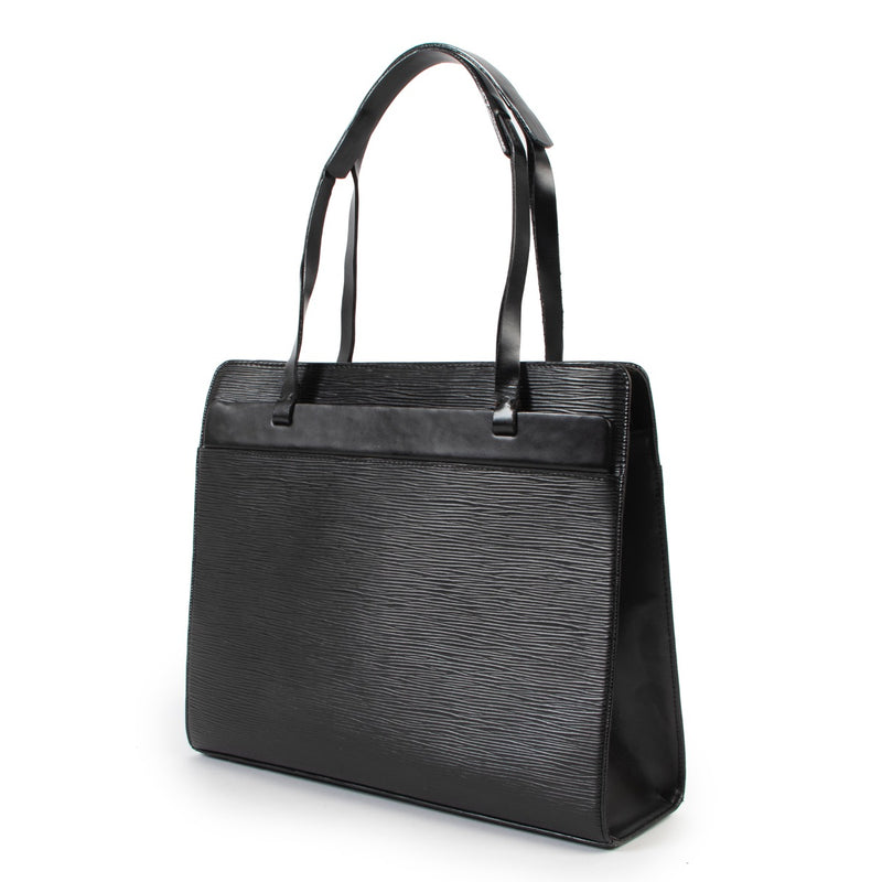 Buy this gorgeous authentic bag safely, Louis Vuitton Black Epi Leather Shoulder Bag