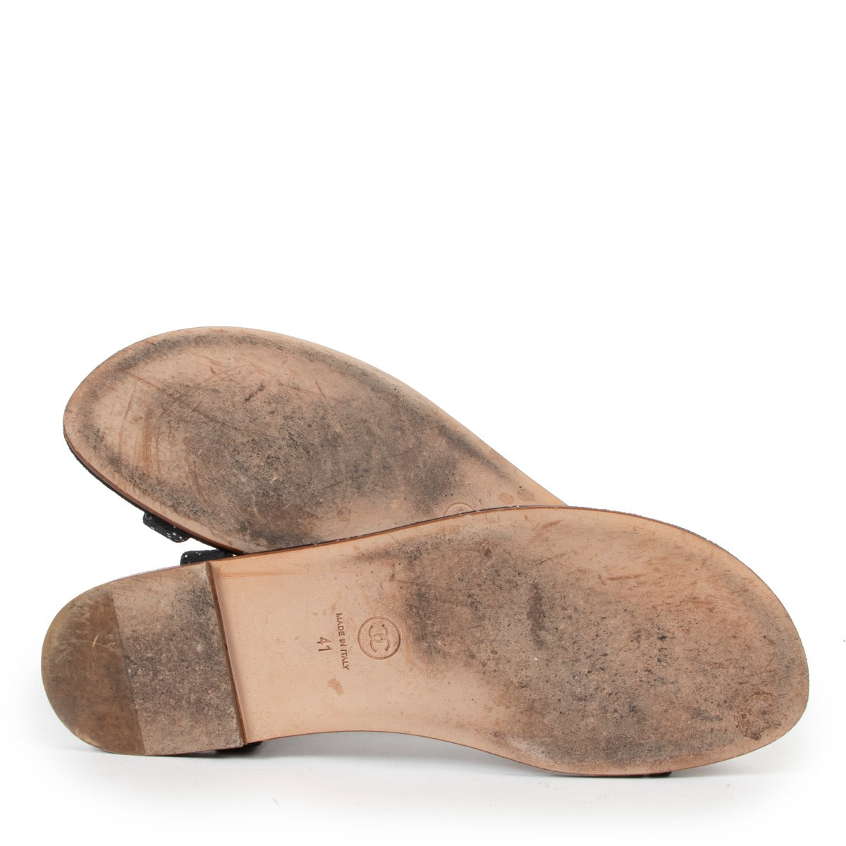 Buy an authentic pair of second hand Chanel 2012 Black Sandals Size 41 in very good condition at Labellov