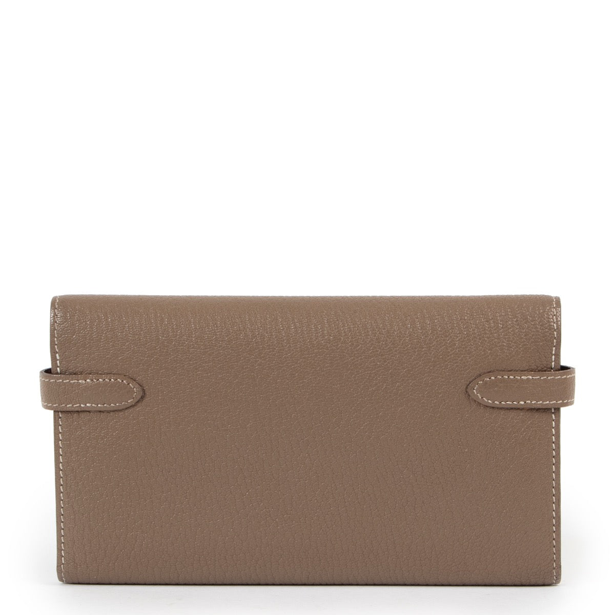 Shop safe online at Labellov in Antwerp this 100% authentic second hand Hermès Taupe Kelly Wallet