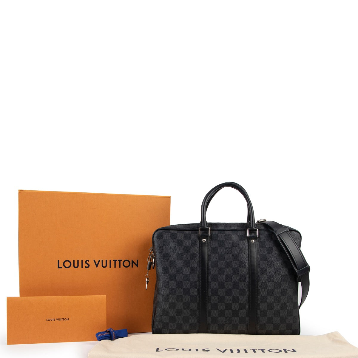 buy authentic Louis Vuitton Damier Graphite Porte-Documents Voyage PM at Labellov for the best price