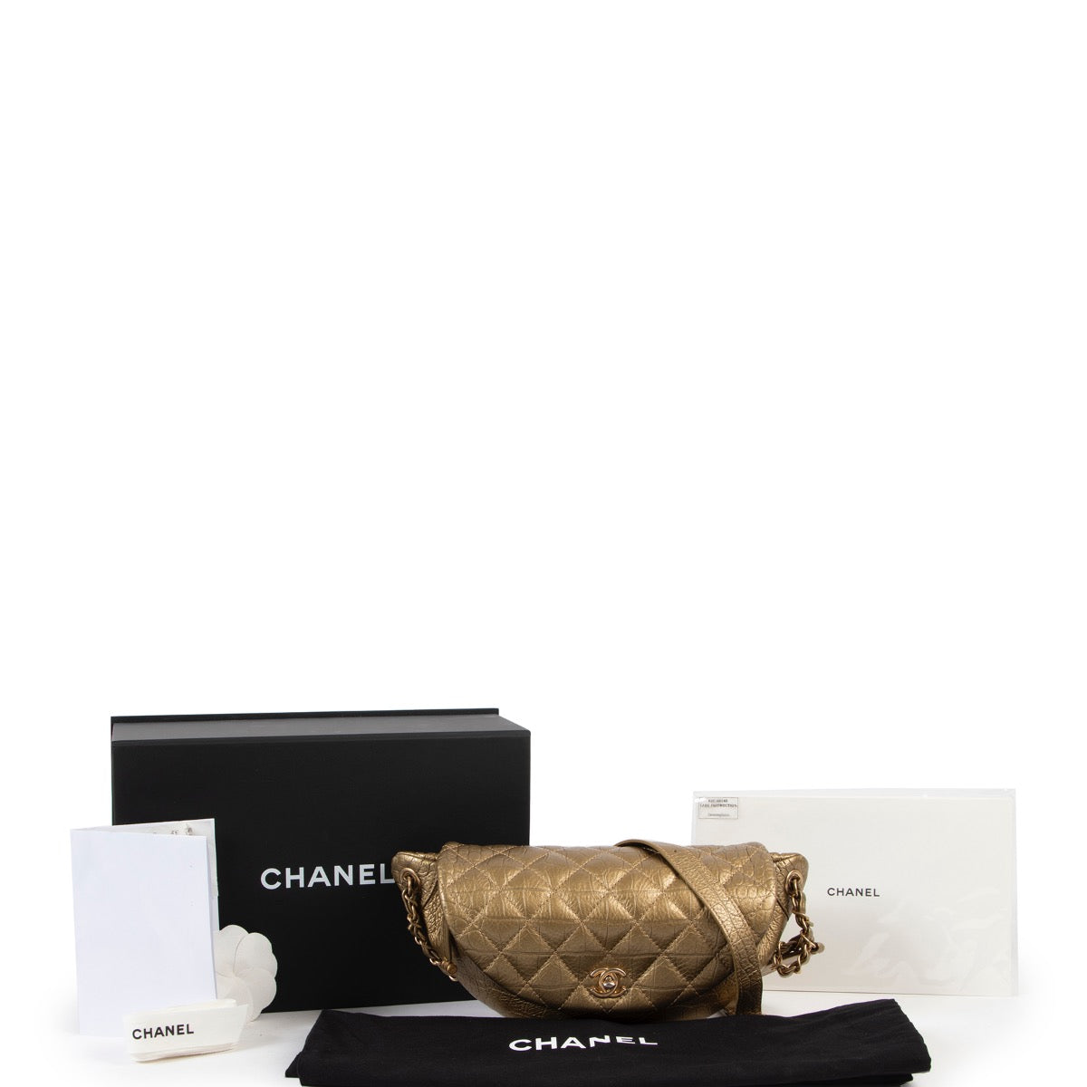 Buy a 100% authentic second hand Chanel Bronze Easy Trip Waist Bag in pristine condition at Labellov