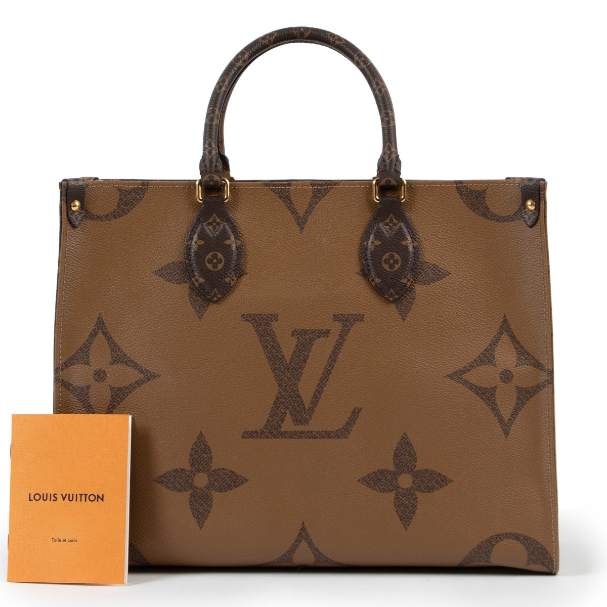 Shop safe online at Labellov in Antwerp this 100% authentic second hand Louis Vuitton Monogram Onthego MM Reverse Giant Cabas