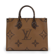 Shop safe online at Labellov in Antwerp this 100% authentic second hand Louis Vuitton Monogram Onthego MM Reverse Giant Cabas