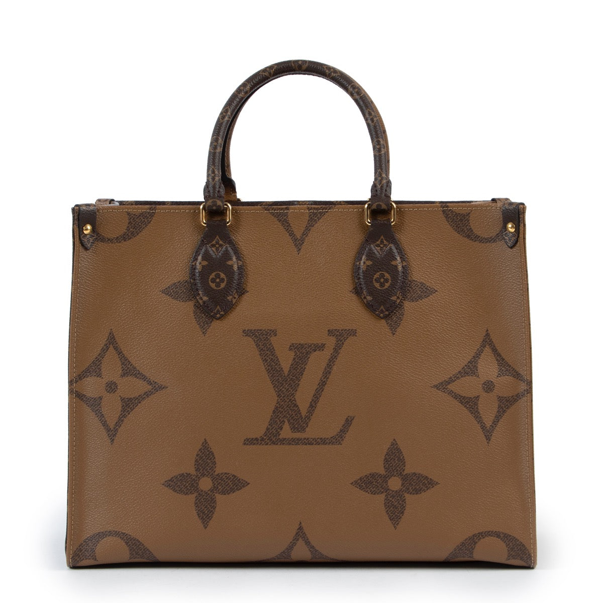 Shop safe online at Labellov in Antwerp this 100% authentic second hand Louis Vuitton Monogram Onthego MM Reverse Giant Cabas