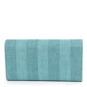 Shop safe online at Labellov in Antwerp this 100% authentic second hand Chanel Turquoise Blue Long Flap Wallet