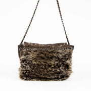 Authentic pre-loved Chanel Brown Quilted Lambskin Fur Flap Bag on Labellov.com
