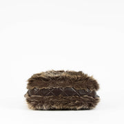 Authentic pre-loved Chanel Brown Quilted Lambskin Fur Flap Bag on Labellov.com