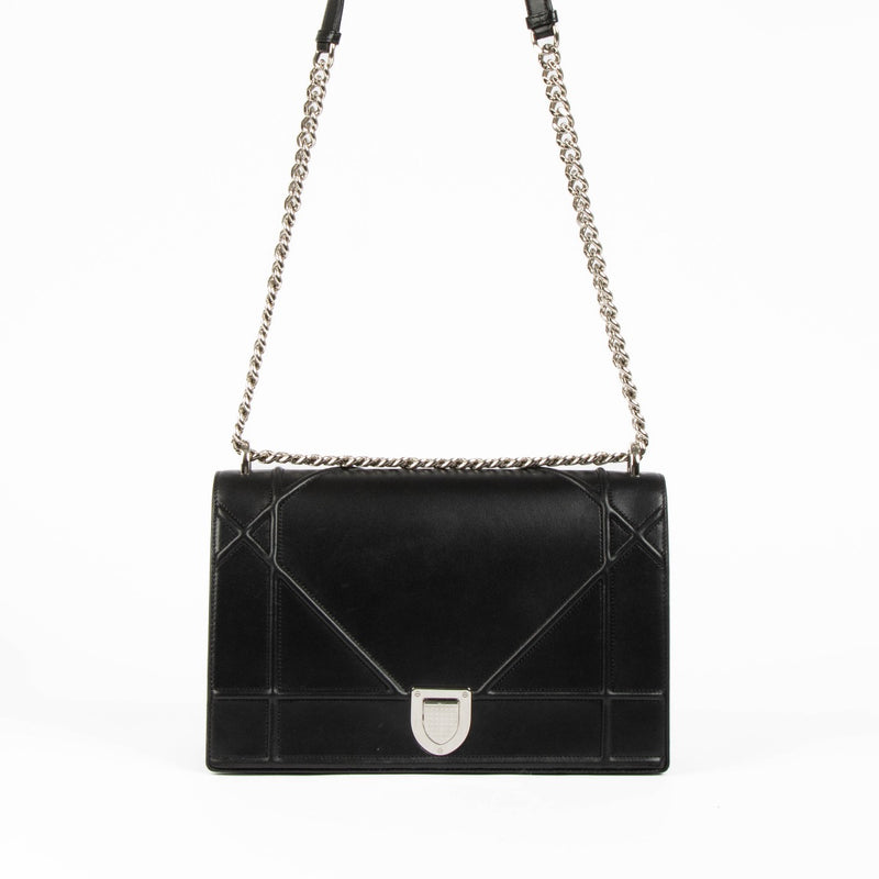 Authentic pre-loved Christian Dior Black Large Diorama Shoulder Bag on Labellov.com