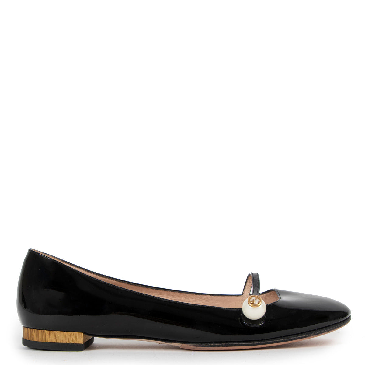 Gucci Black Patent Ballet Flats - Size EU39