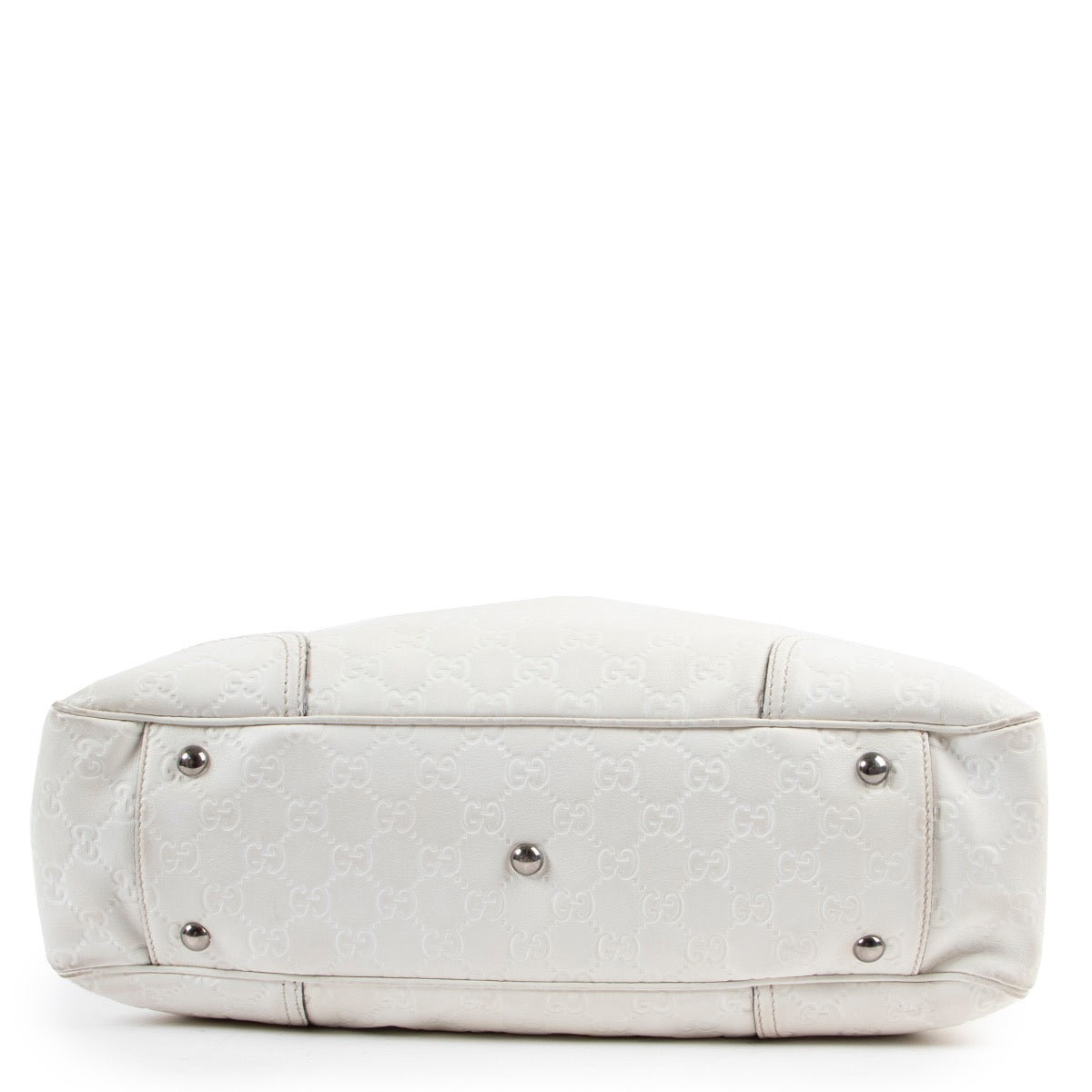 buy online authentic second hand vintage Gucci Guccissima White Leather Tote Bag at Labellov