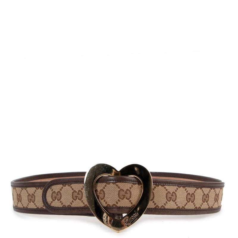 Gucci Monogram Heart Belt - size 90