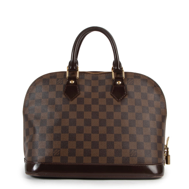 Shop safe online at Labellov in Antwerp this 100% authentic second hand Louis Vuitton Damier Ebene Canvas PM Alma