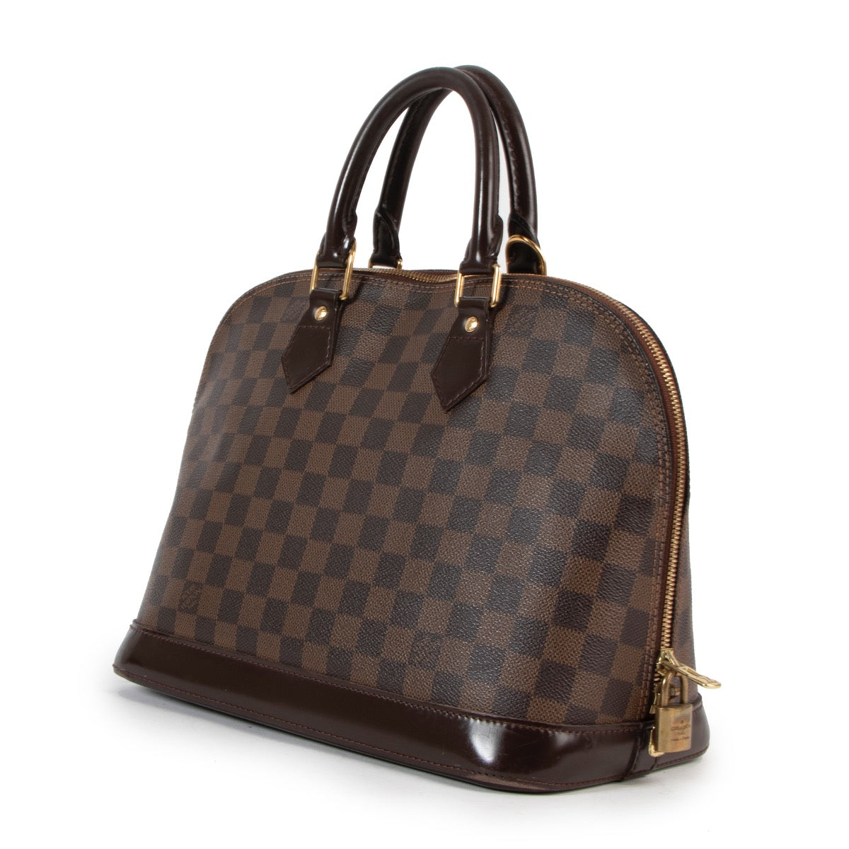 Shop safe online at Labellov in Antwerp this 100% authentic second hand Louis Vuitton Damier Ebene Canvas PM Alma