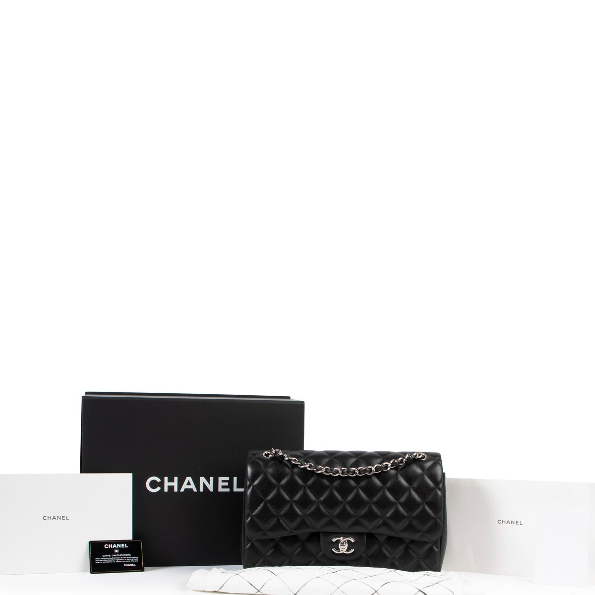 Sac Chanel Jumbo Classique à Rabat Noir
